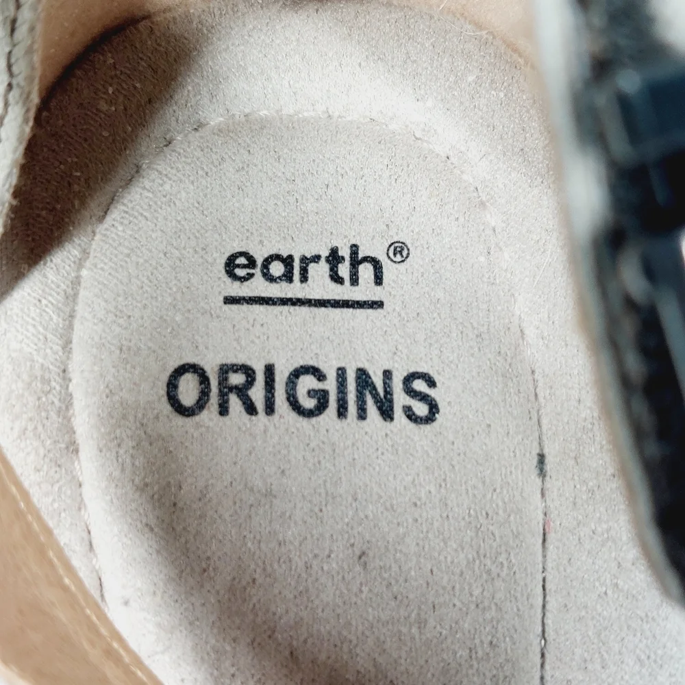 Earth Origins Naples Natasha Platinum Leather Espadrille Wedge Sandals D144 - Picture 14 of 15